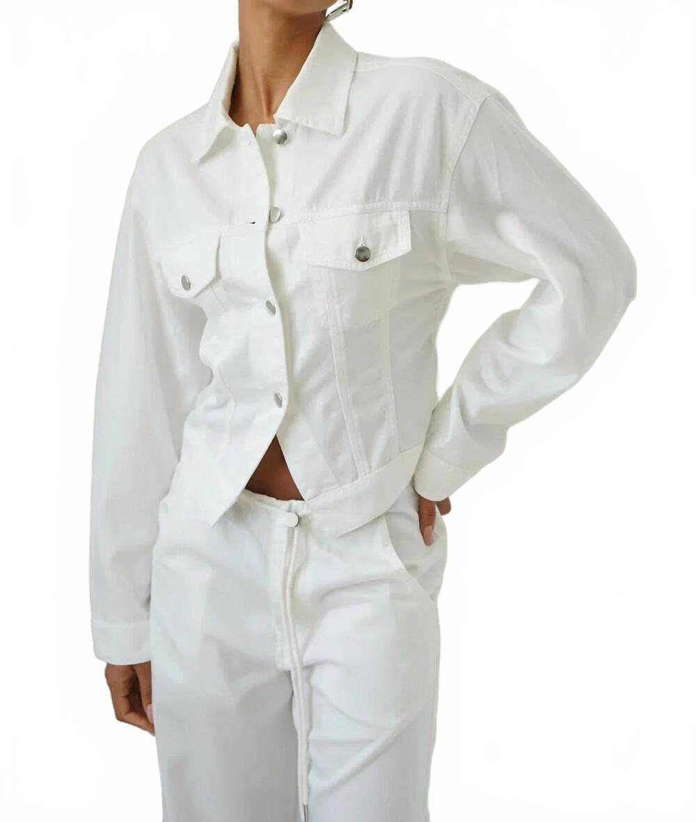 NEW LNA edie denim jacket in soft white